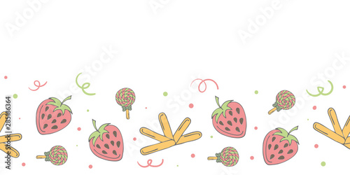 Banner template with doodle eliments.