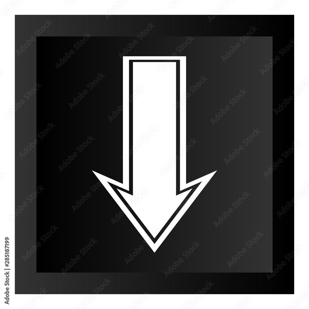 Black Arrow Icon Button Illustration Isolated On White Background Black Arrow Icon Button Illustration Isolated On White Background