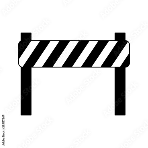 Roadblock icon vector. boundary illustration symbol. obstacle logo.
