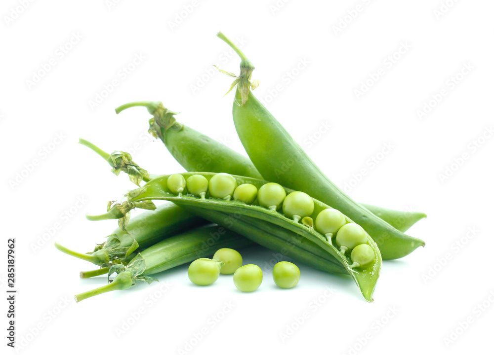 Fresh peas isolated on white background Fresh peas isolated on white background
