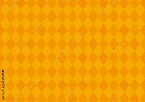 ハロウィーンの背景パターン【オレンジ】【横】