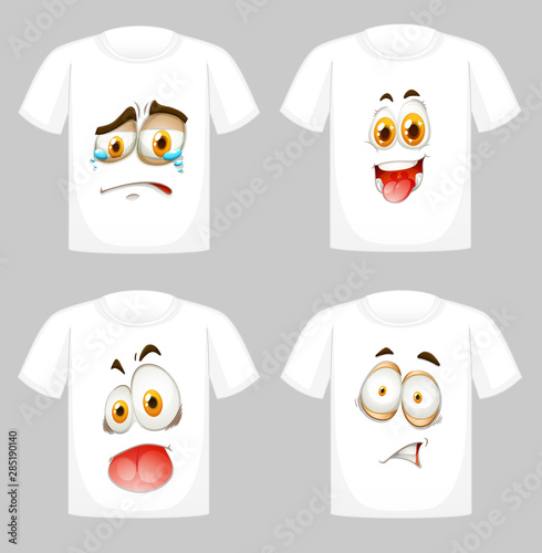 T-shirt design with graphic in front