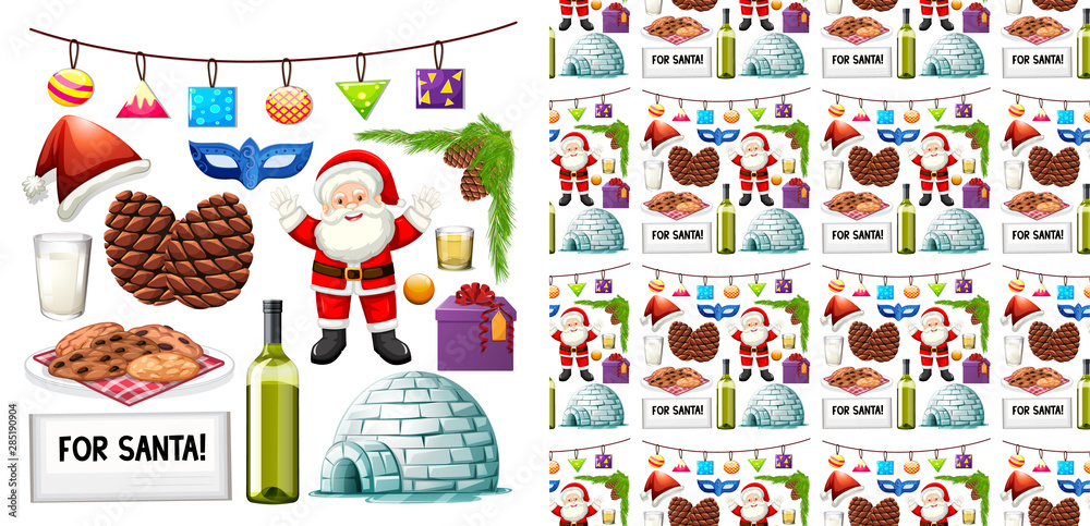Seamless background design with christmas theme Seamless background design with christmas theme