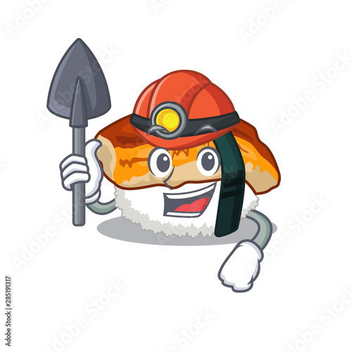 Miner unagi sushi in the character lunchbox