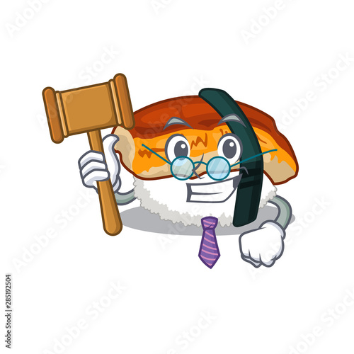 Judge sushi unagi in the cartoon shape