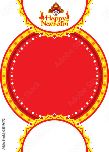 Happy navratri festival banner design
