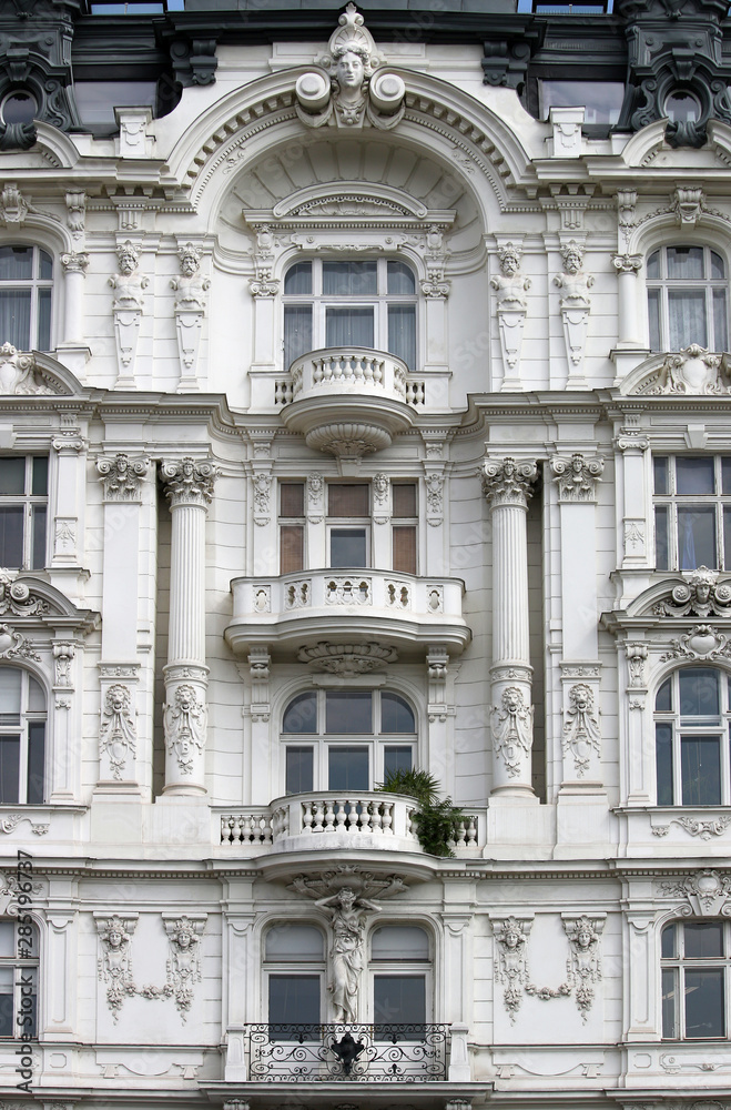 old building facade detail Vienna Austria