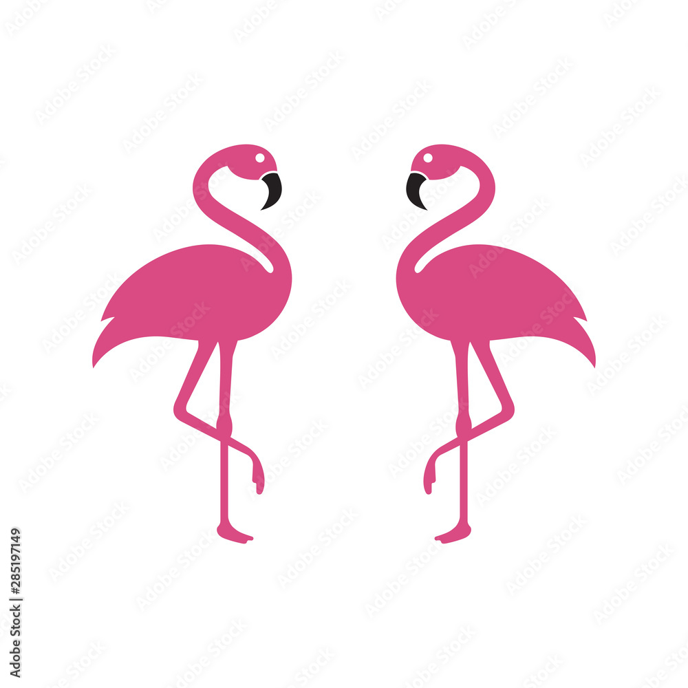 Obraz premium Flamingo logo template vector