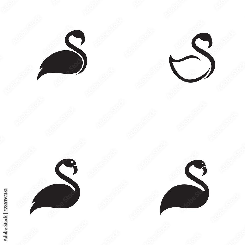 Fototapeta premium Flamingo logo template vector