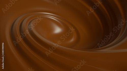 Beautiful chocolate background. 3d illustration, 3d rendering.