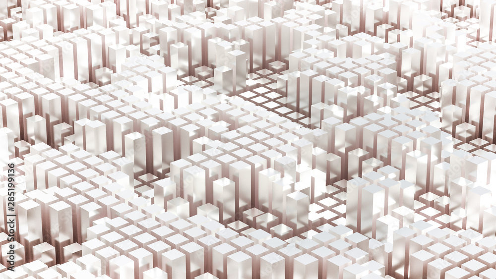 Obraz premium Abstract geometry background. 3d illustration, 3d rendering.