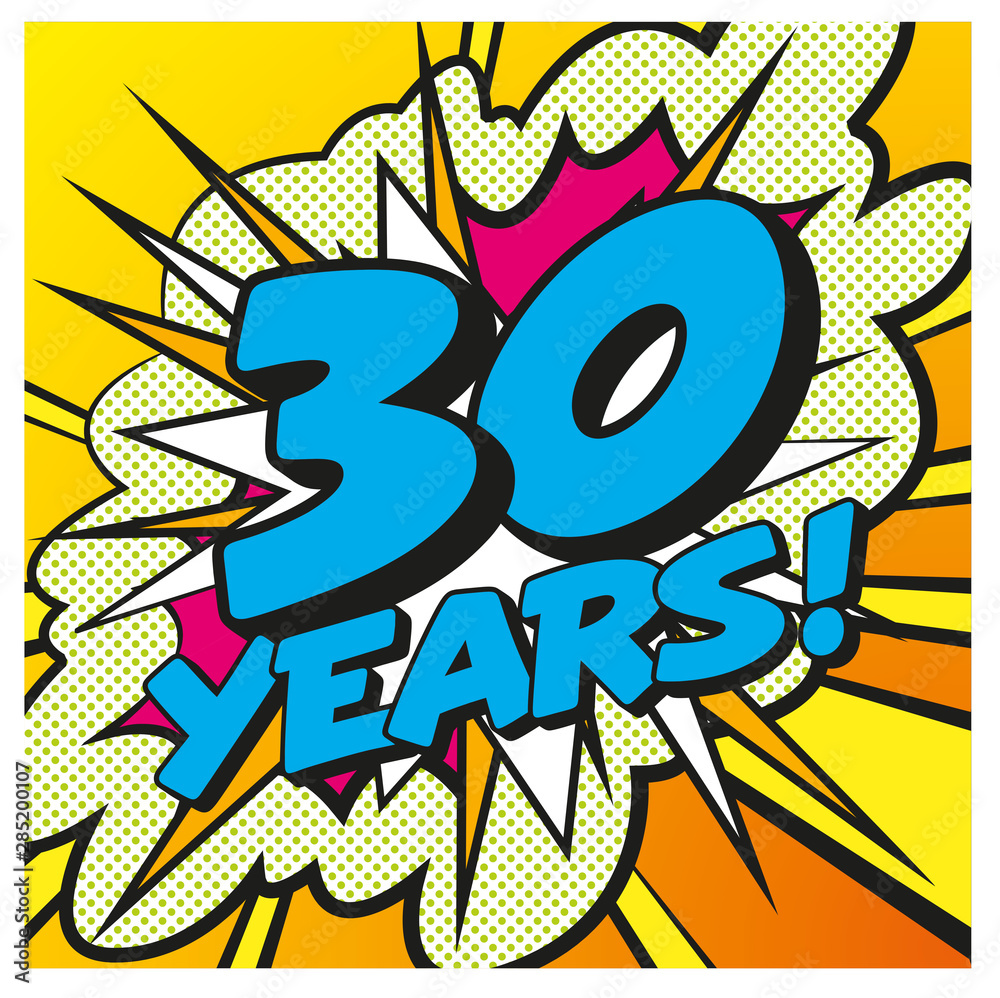 Carte Happy Birthday 30 years 