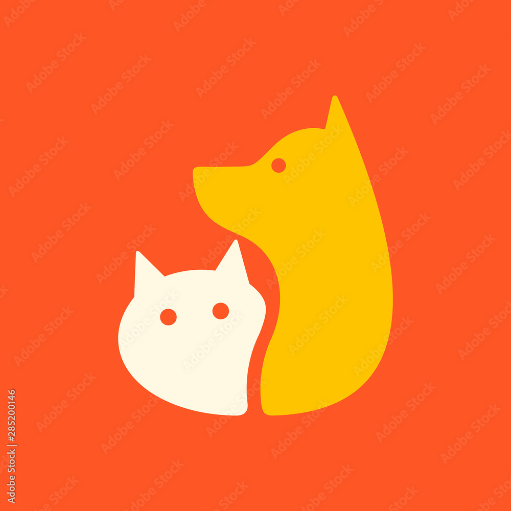 Dog and cat logo. Icon design. Template elements Dog and cat logo. Icon design. Template elements