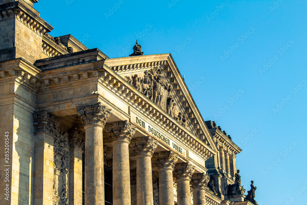 Reichstag building, seat of the German Parliament (Deutscher Bundestag) in Berlin, Germany