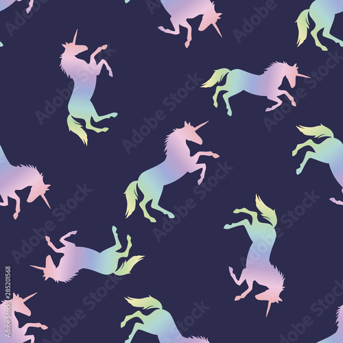 Magic pegasus  unicorn fairy-tale animal vector pattern