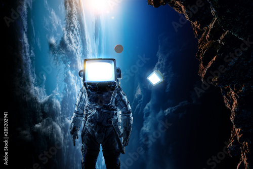 Monitor headed astronaut © Sergey Nivens