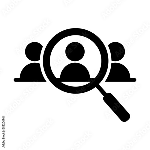 Human resource vector icon, recruit illustration symbol. recruit sign or lo