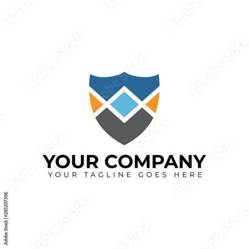 Modern security logo, abstract vector icon Free Download Modern security logo, abstract vector icon - GFXLoad