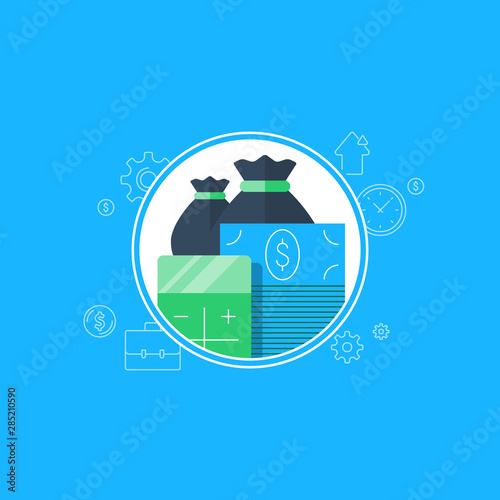 Pension fund, banking services, financial investment, budget plan, currency calculator, income growth, retirement savings