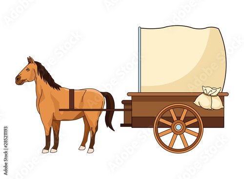 Antique horse carriage animal tractor