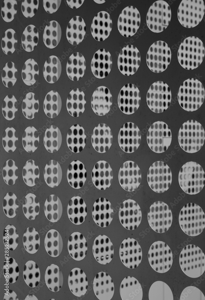 Texture industriale a cerchi in metallo Texture industriale a cerchi in metallo