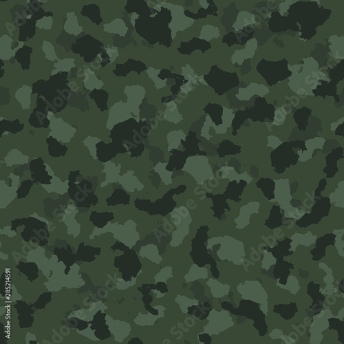 Camouflage Green Earth Folliage Design Seamless Pattern