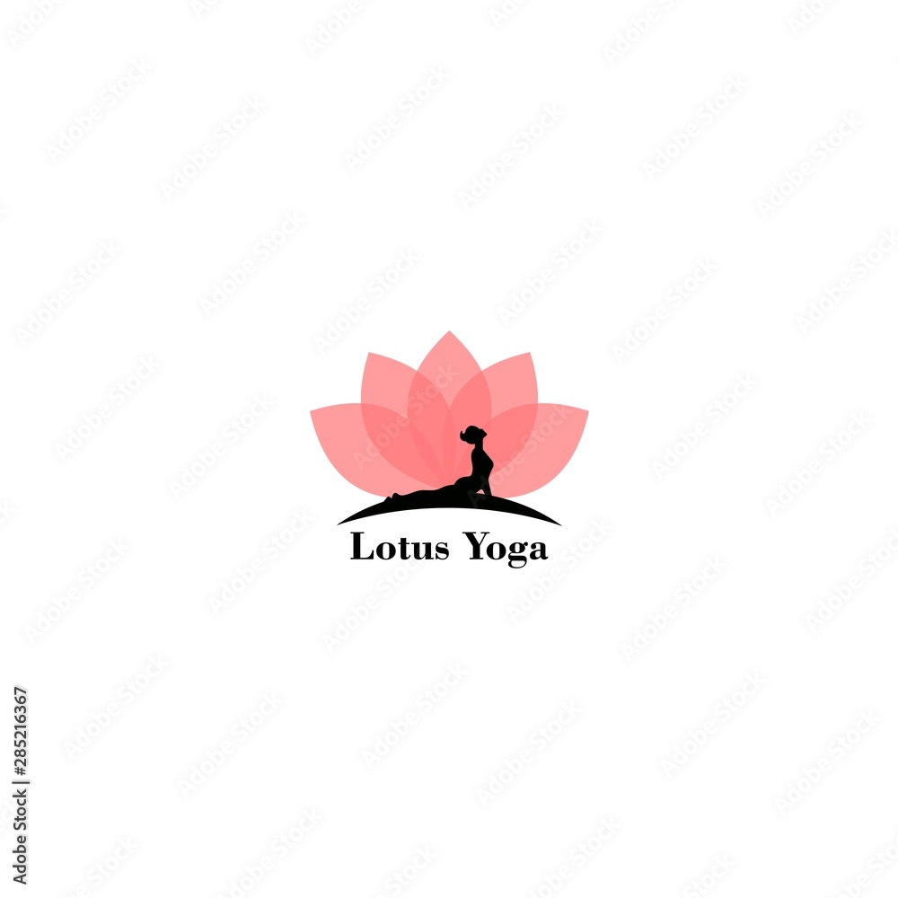 Lotus Yoga Logo Template Design Vector