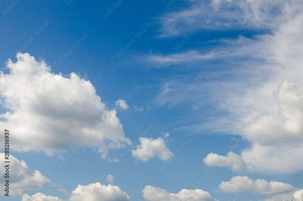 Beautiful white clouds on blue sky on a sunny day Beautiful white clouds on blue sky on a sunny day