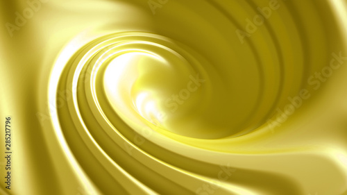 Beautiful yellow paint splash. 3d illustration  3d rendering.