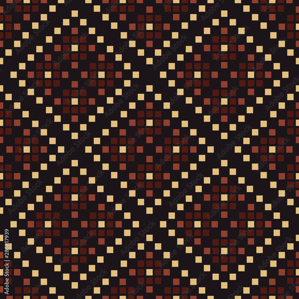 Ethnic Decorative Brown Squares Seamless Pattern Design Ethnic Decorative Brown Squares Seamless Pattern Design
