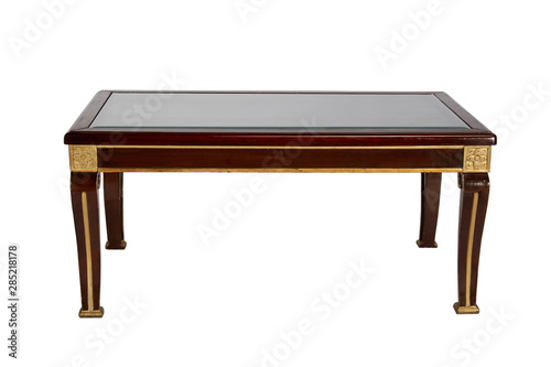 Arabic classic wooden table with a glass top