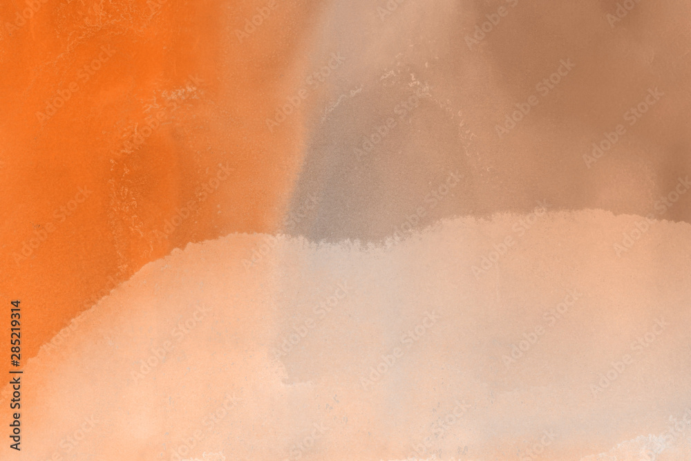 Fototapeta premium Hand painted alcohol ink background. Abstract delicate orange texture. Contemporary autumn wallpaper. 