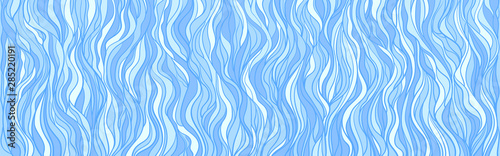 Seamless wallpaper on horizontally surface. Colorful wavy background. Hand drawn waves. Stripe texture with many lines. Waved pattern