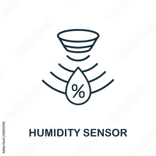 Humidity Sensor outline icon. Thin line style from sensors icons collection. Pixel perfect simple element humidity sensor icon for web design, apps, software, print usage