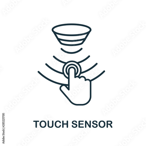 Touch Sensor outline icon. Thin line style from sensors icons collection. Pixel perfect simple element touch sensor icon for web design, apps, software, print usage