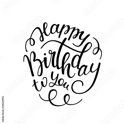 Hand lettering Happy birthday to you