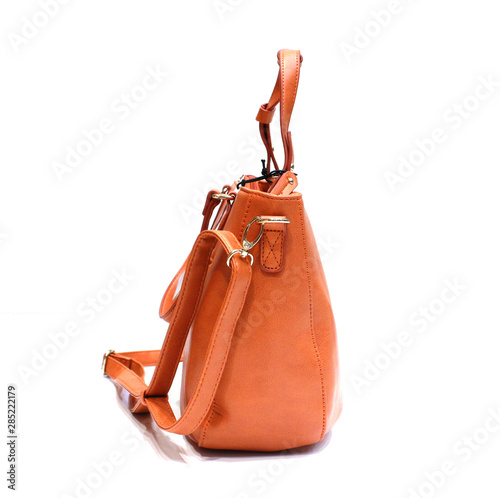 beautiful hand purse isolated on white background