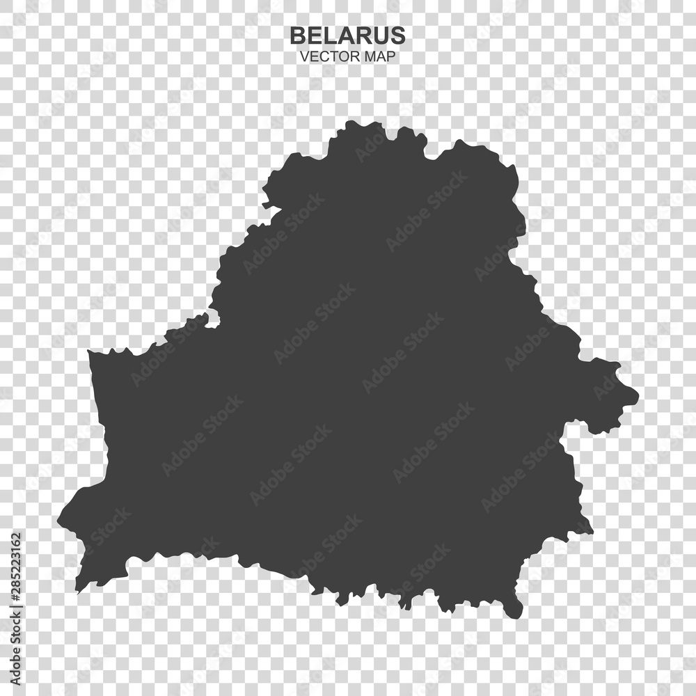 vector map of Belarus on transparent background