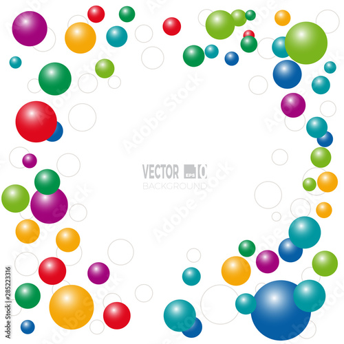 Vector Balloons Background. Design template for Brochure, Flyer or Depliant for business purposes