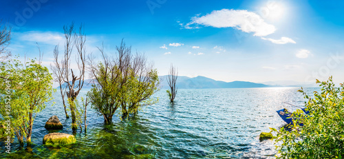 Fototapeta Naklejka Na Ścianę i Meble -  Landscape of Erhai Lake, located in Dali, Yunnan, China.