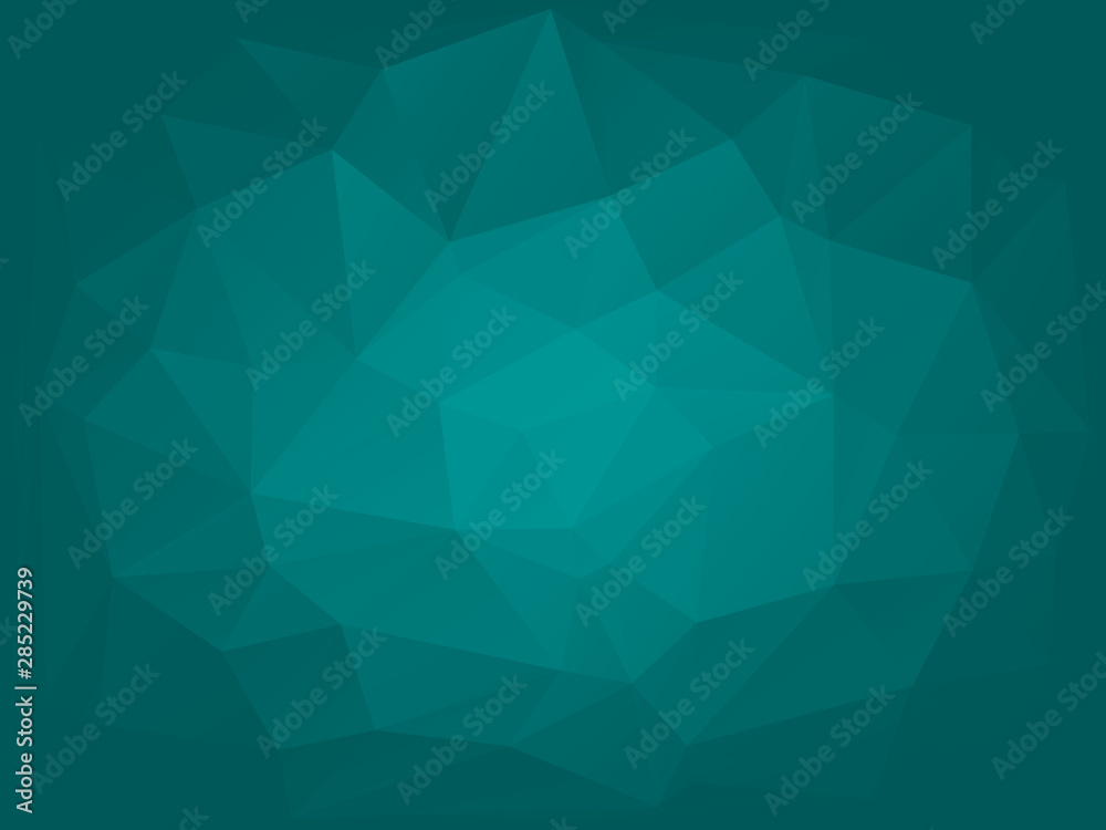 Teal low poly background. Triangular pattern, modern design. Geometric gradient background, origami style. Polygonal mosaic template with place for content. Vector illustration, geometric style. Teal low poly background. Triangular pattern, modern design. Geometric gradient background, origami style. Polygonal mosaic template with place for content. Vector illustration, geometric style.