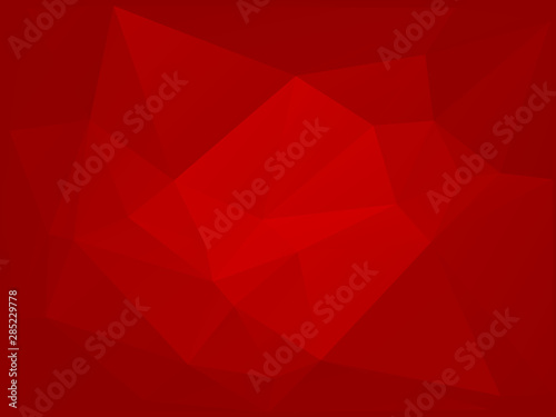 Red low poly background. Big triangles pattern, modern design. Geometric gradient background, origami style. Polygonal mosaic template with place for content. Vector illustration, geometric style.