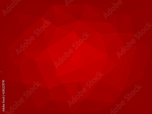 Red low poly background. Triangular pattern, modern design. Geometric gradient background, origami style. Polygonal mosaic template with place for content. Vector illustration, geometric style.