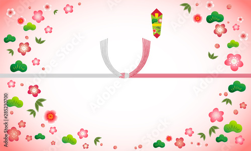 熨斗紙-松竹梅 結び切りJapanese traditional wrapping paper 