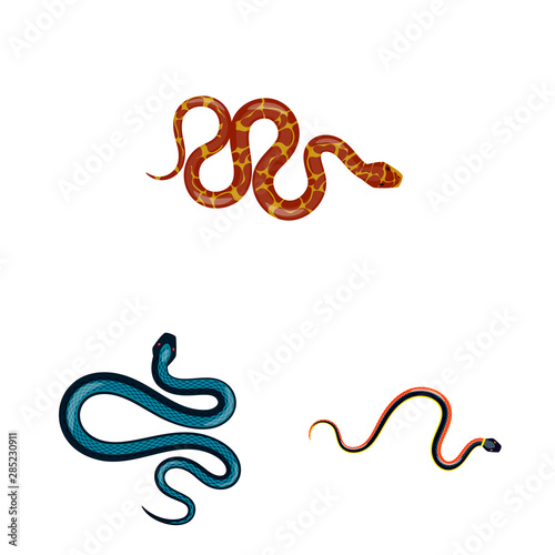 Isolated object of poison and evil logo. Collection of poison and bite vector icon for stock.