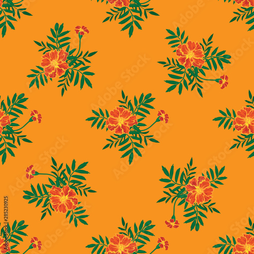 Marigold flower pattern