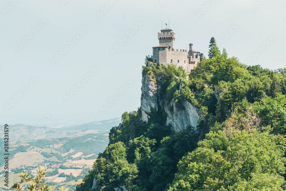 San Marino tower, landscape view.
