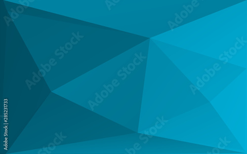 Light blue low poly background. Big triangles pattern  modern design. Geometric gradient background  origami style. Polygonal mosaic template with place for content. Vector illustration  geometric 