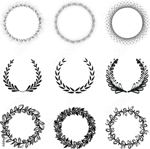 set of logo elements, circles