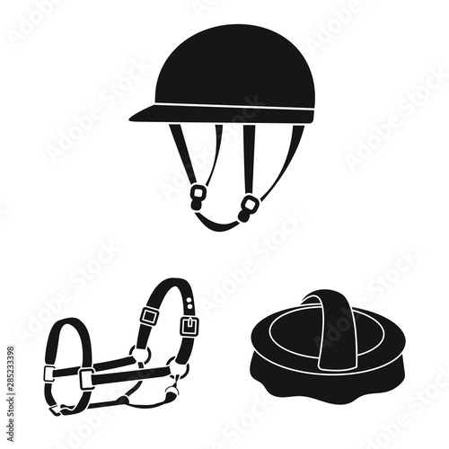 Vector illustration of sport and competition sign. Set of sport and equestrian stock symbol for web.